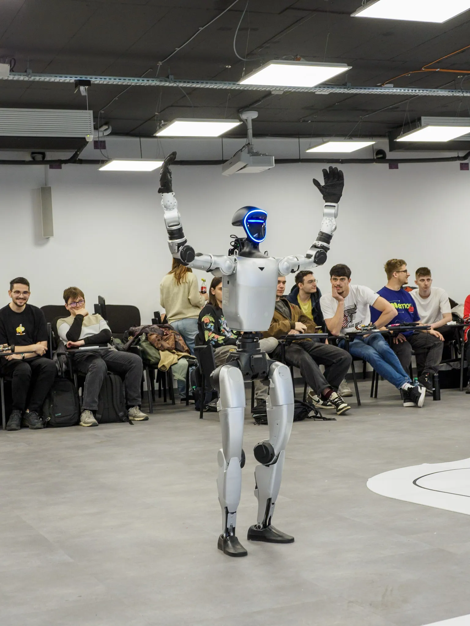 Unitree G1 humanoid robot in the lab